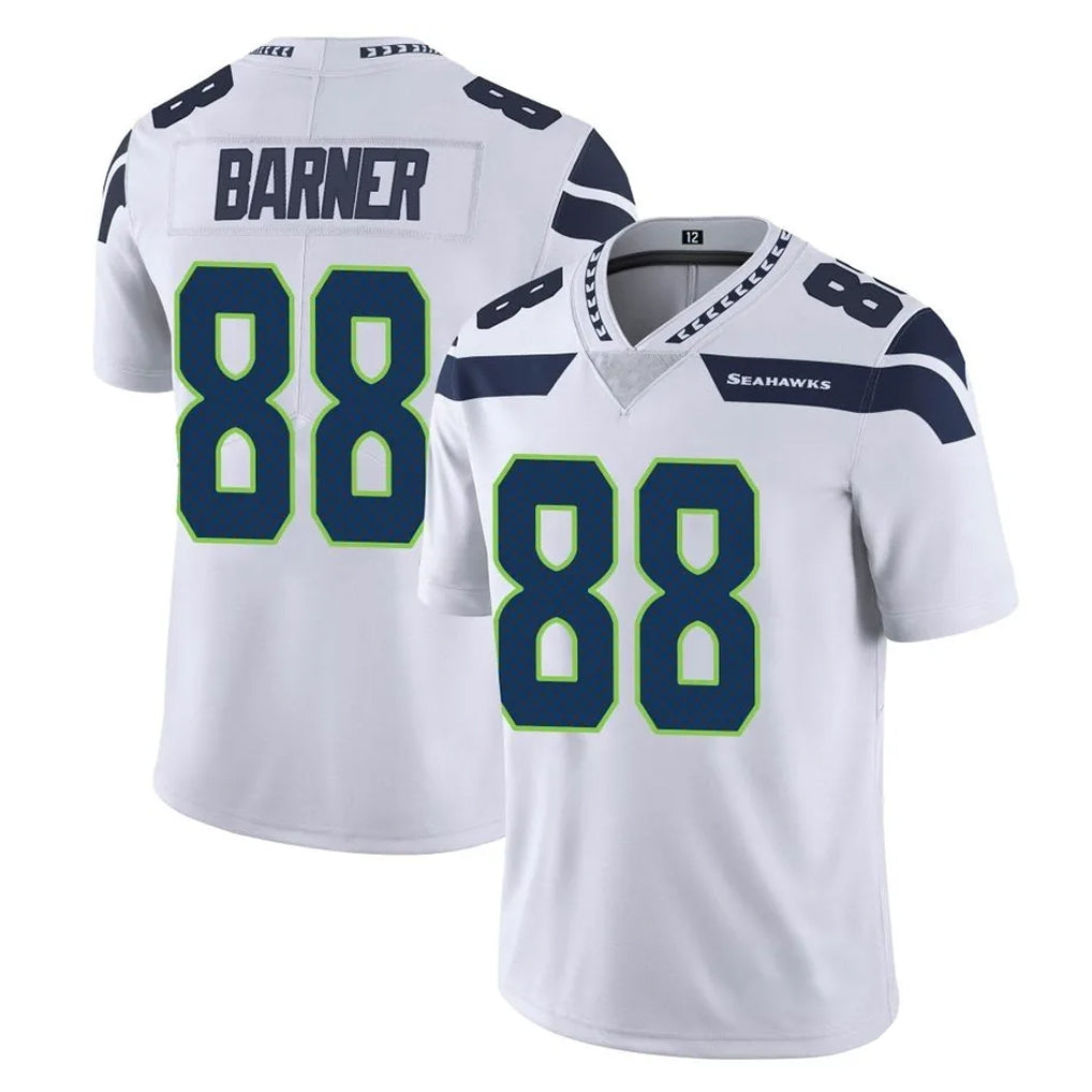 S.Seahawks #88 AJ Barner Player White Limited Vapor Untouchable Home Game PETTCS Stitched Jerseys