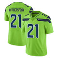 S.Seahawks #21 Devon Witherspoon Player Green Limited Color Rush Home Game PETTCS Stitched Jerseys