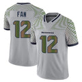 S.Seahawks #12 12th Fan Player Grey Limited 2025 Rivalries Collection Home Game PETTCS Stitched Jerseys