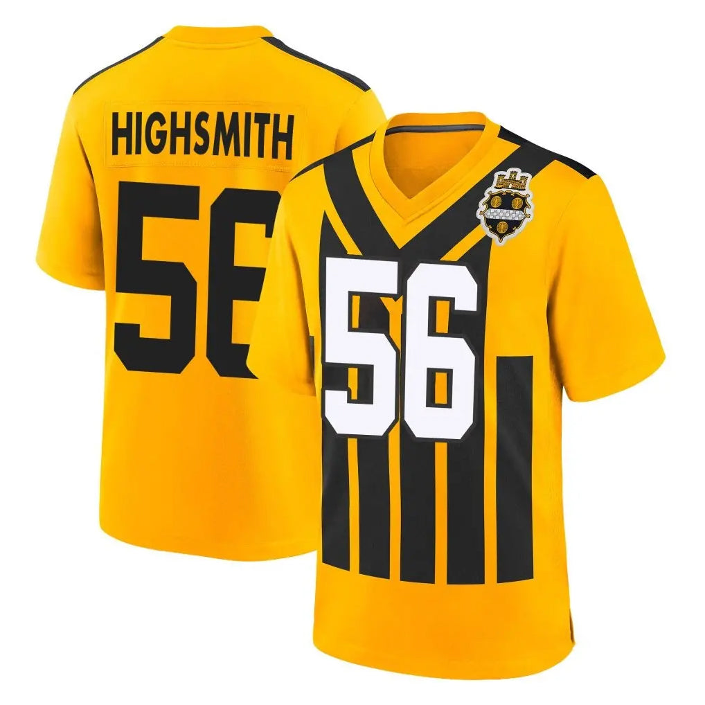 P.Steelers #56 Alex Highsmith Player Gold Limited 1933 Throwback Home Game PETTCS Stitched Jerseys