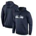 S.Seahawks ## Seahawks Blank Player Navy LOGO Pullover Hoodies Game PETTCS Stitched Jerseys