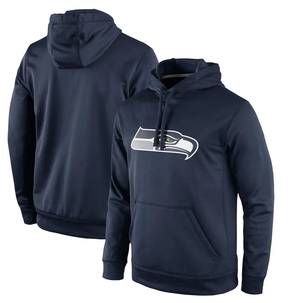 S.Seahawks ## Seahawks Blank Player Navy LOGO Pullover Hoodies Game PETTCS Stitched Jerseys
