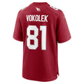 A.Cardinals #81 Travis Vokolek Player Cardinal Home Game PETTCS Stitched Jerseys