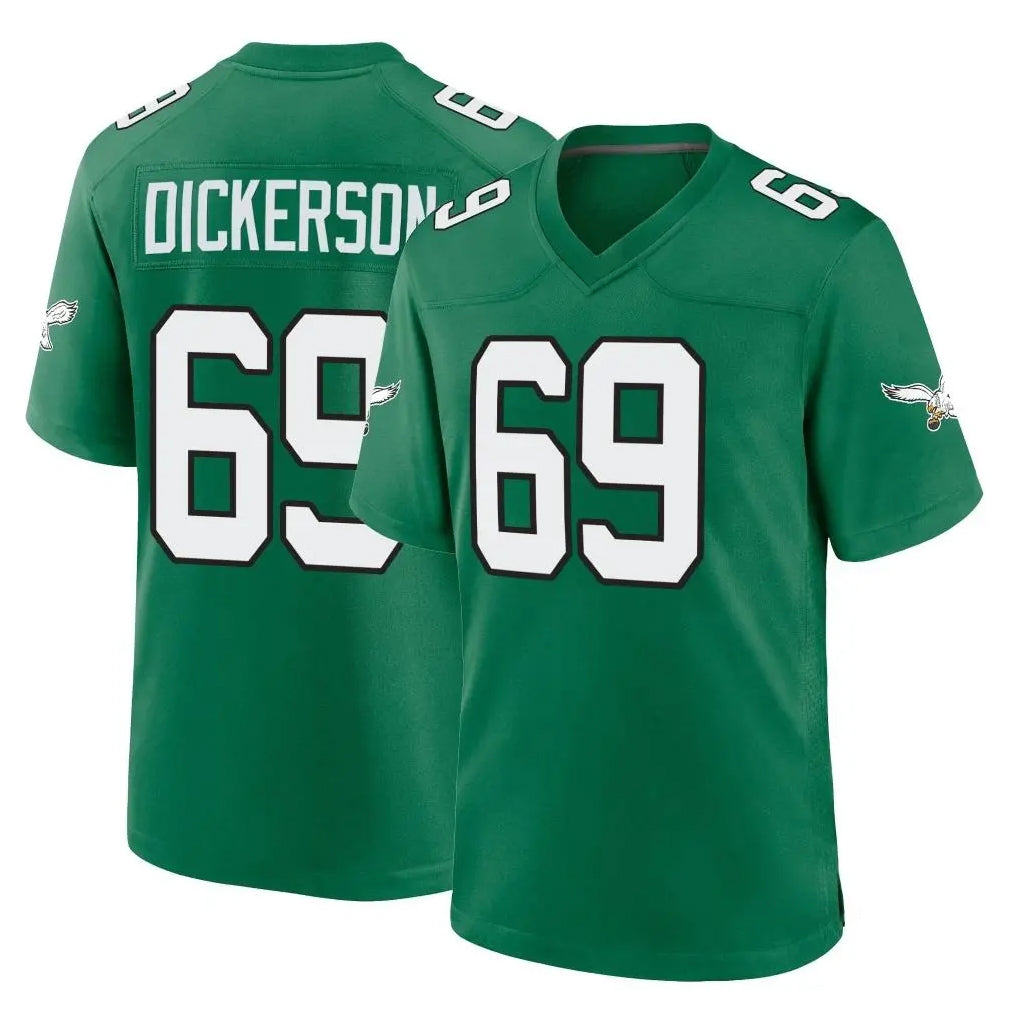 P.Eagles #69 Landon Dickerson Player Green Kelly Alternate Home Game PETTCS Stitched Jerseys