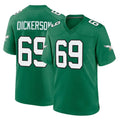 P.Eagles #69 Landon Dickerson Player Green Kelly Alternate Home Game PETTCS Stitched Jerseys