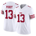 SF.49ers #13 Brock Purdy Player White Limited Vapor F.U.S.E. Home Game PETTCS Stitched Jerseys