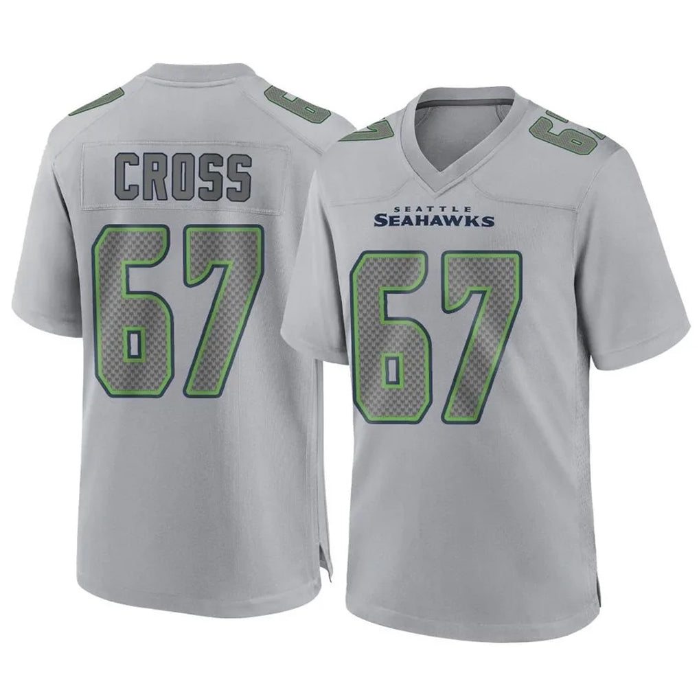 S.Seahawks #67 Charles Cross Player Gray Atmosphere Fashion Home Game Ddoa Stitched Jerseys