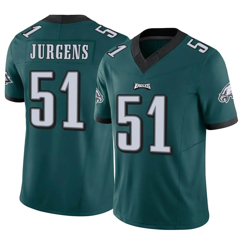 P.Eagles #51 Cam Jurgens Player Team Color Green Limited Vapor F.U.S.E. Home Game PETTCS Stitched Jerseys