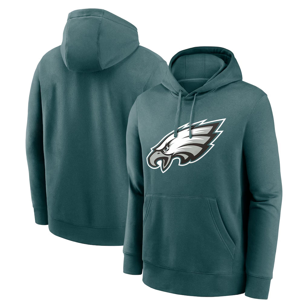 P.Eagles ## Eagles Blank Player Midnight Green Performance Pullover Hoodies Home Game PETTCS Stitched Jerseys