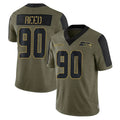 S.Seahawks #90 Jarran Reed Player Olive Salute To Service Limited Game PETTCS Stitched Jerseys