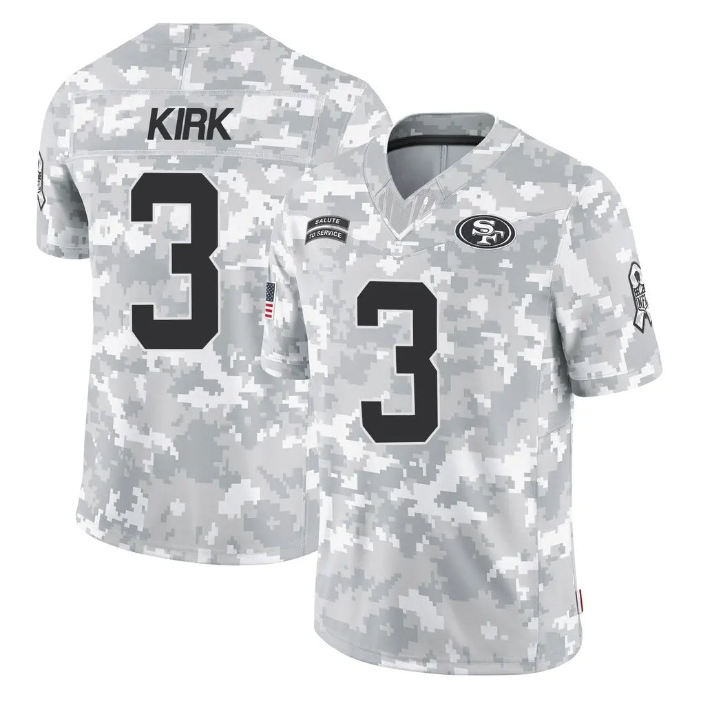 SF.49ers #3 Christian Kirk Player Arctic Camo Limited Salute To Service Home Game PETTCS Stitched Jerseys