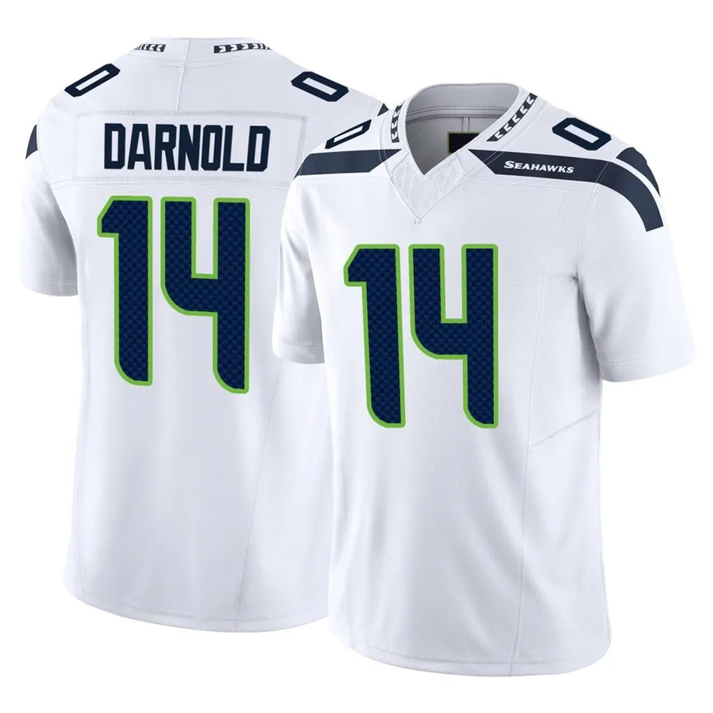 S.Seahawks #14 Sam Darnold Player White Limited Vapor F.U.S.E. Home Game PETTCS Stitched Jerseys