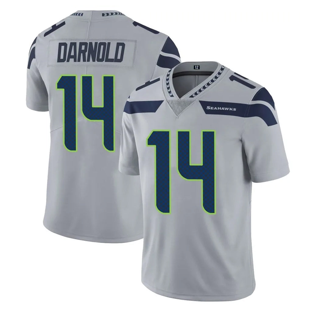 S.Seahawks #14 Sam Darnold Player Gray Limited Vapor Untouchable Home Game PETTCS Stitched Jerseys