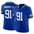 S.Seahawks #91 Byron Murphy II Player Royal Limited Throwback Vapor F.U.S.E. Home Game PETTCS Stitched Jerseys