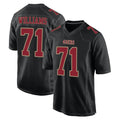 SF.49ers #71 Trent Williams Player Black Fashion Home Game PETTCS Stitched Jerseys