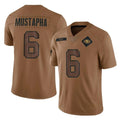 SF.49ers #6 Malik Mustapha Player Brown Limited Salute To Service Home Game PETTCS Stitched Jerseys