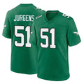 P.Eagles #51 Cam Jurgens Player Green Kelly Alternate Home Game PETTCS Stitched Jerseys