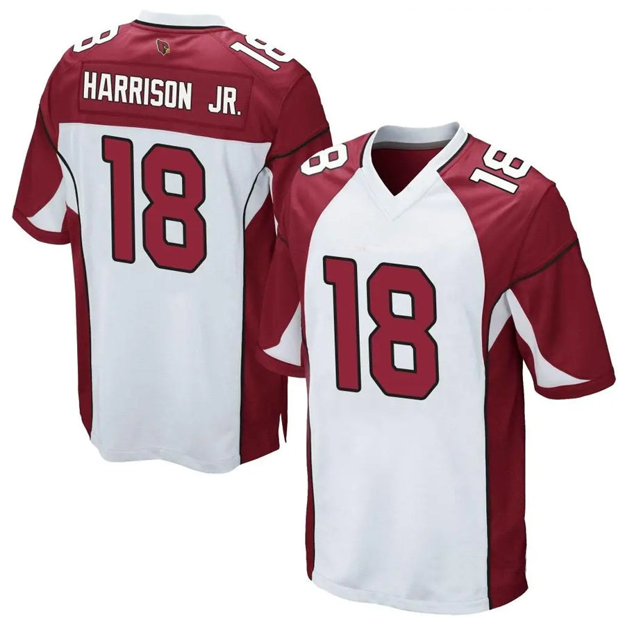 A.Cardinals #18 Marvin Harrison Jr. Player White Game PETTCS Stitched Jerseys