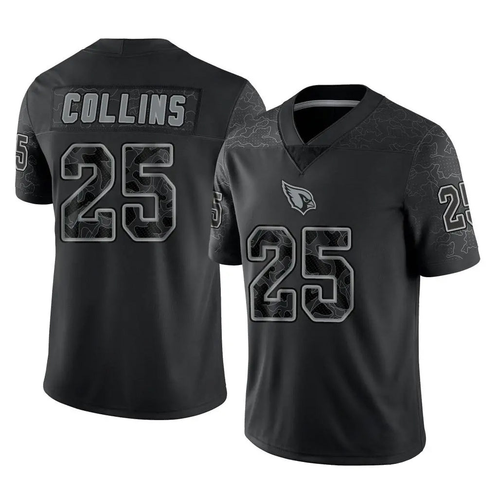 A.Cardinals #25 Zaven Collins Player Black RFLCTV Limited Home Game PETTCS Stitched Jerseys