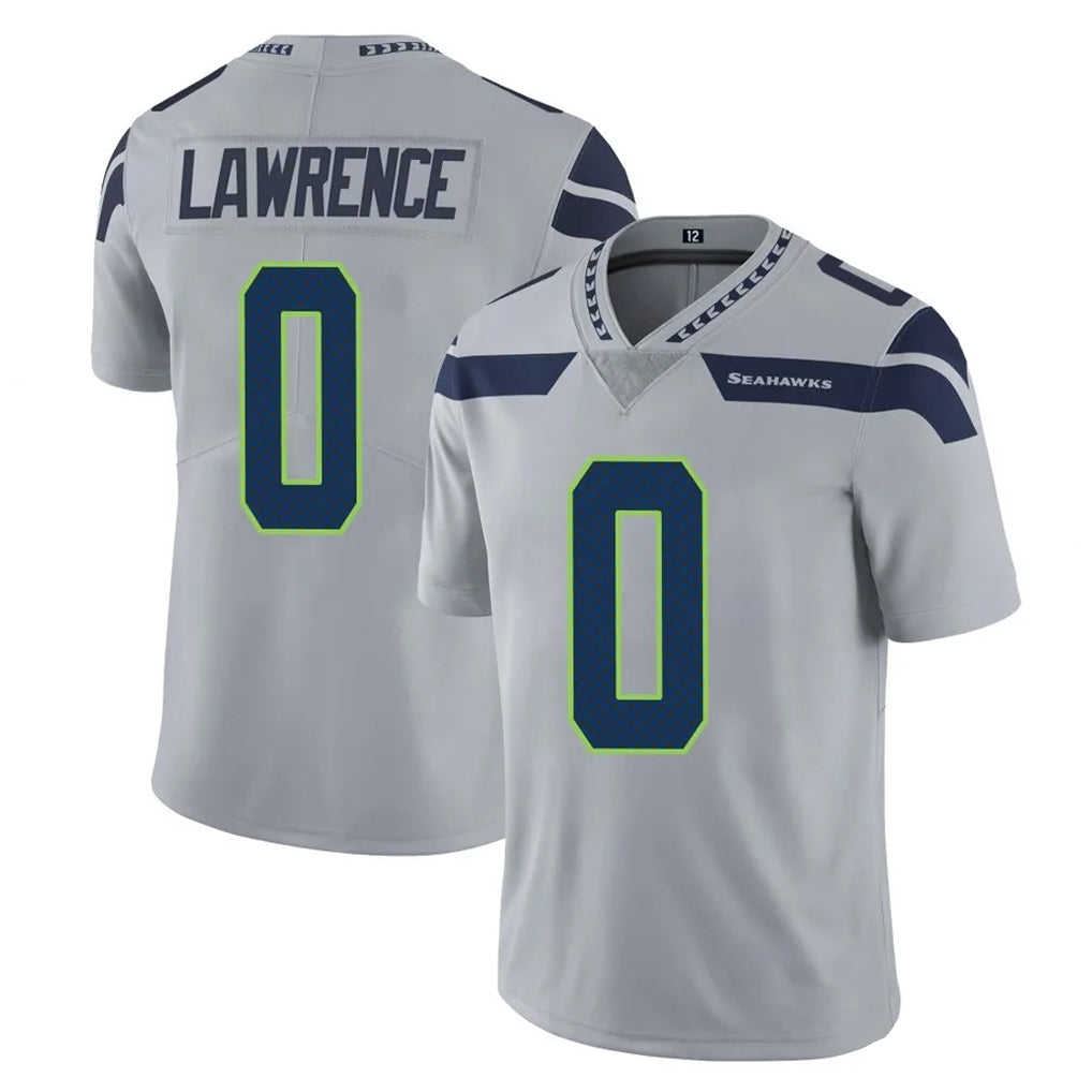 S.Seahawks #0 DeMarcus Lawrence Player Gray Limited Vapor Untouchable Home Game PETTCS Stitched Jerseys