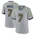 S.Seahawks #7 Uchenna Nwosu Player Grey 2025 Rivalries Collection Home Game PETTCS Stitched Jerseys