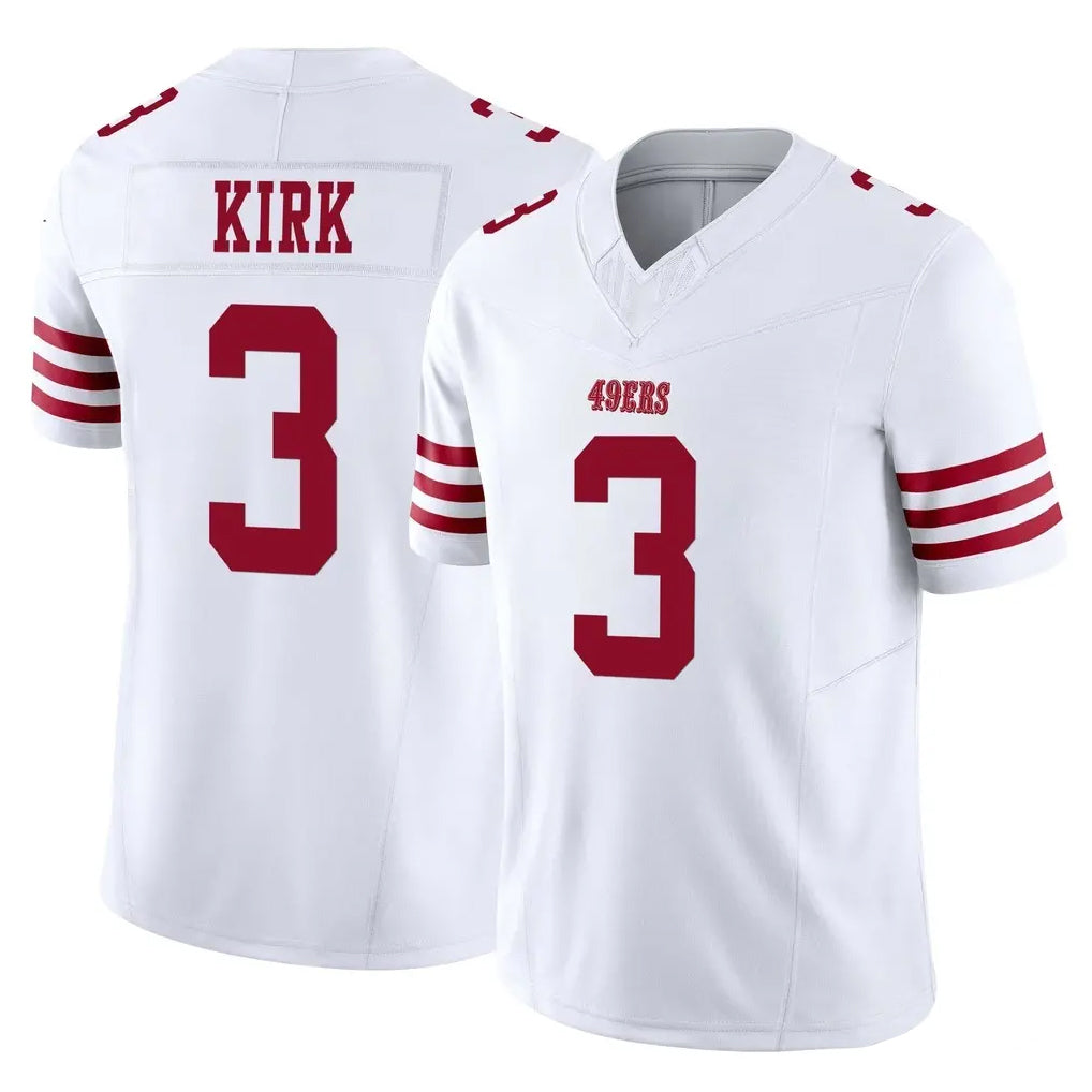 SF.49ers #3 Christian Kirk Player White Limited Vapor F.U.S.E. Home Game STECN Stitched Jerseys