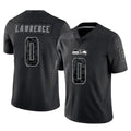 S.Seahawks #0 DeMarcus Lawrence Player Black Limited Reflective Home Game PETTCS Stitched Jerseys