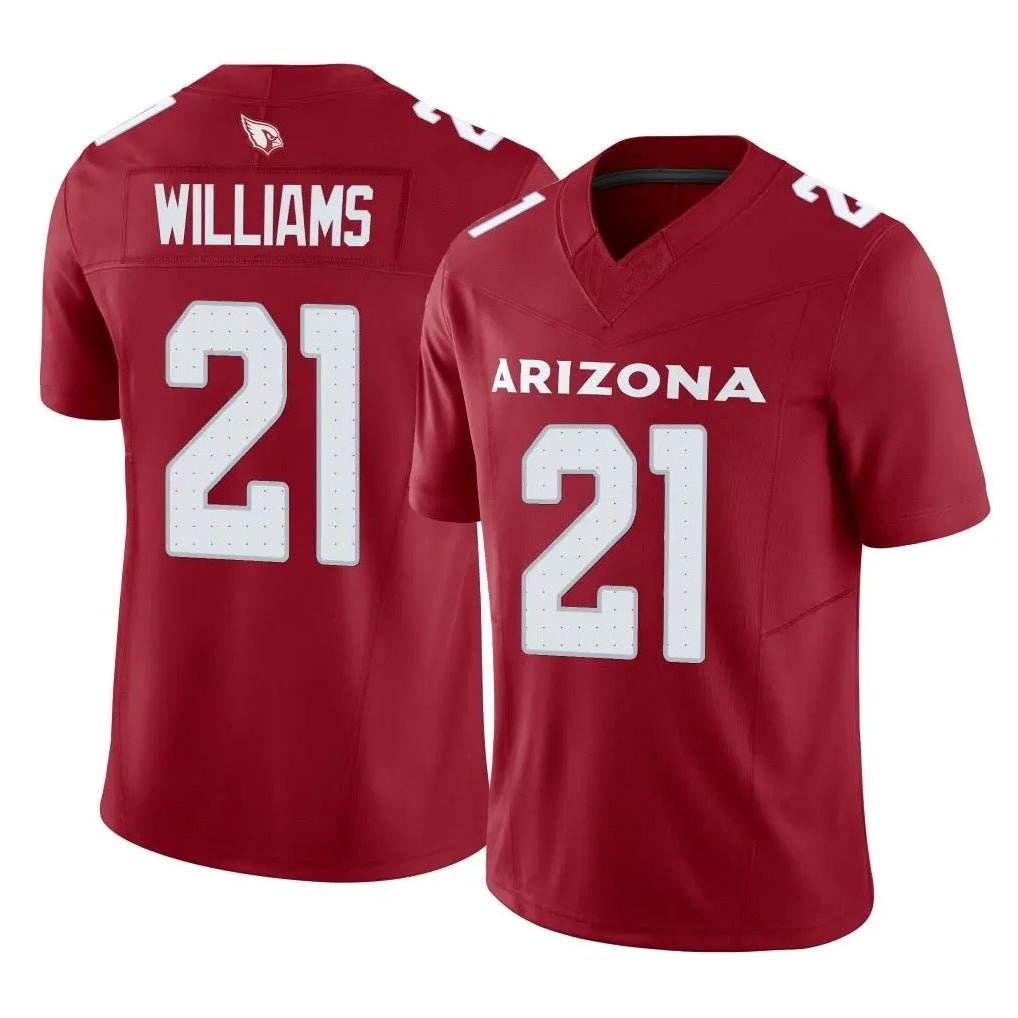 A.Cardinals #21 Garrett Williams Player Cardinal Vapor F.U.S.E. Limited Home Game PETTCS Stitched Jerseys