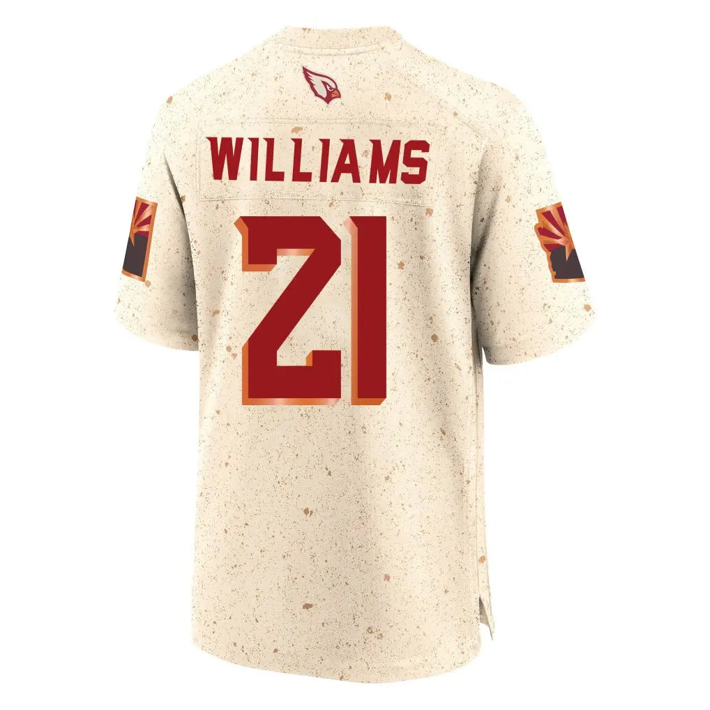 A.Cardinals #21 Garrett Williams Player Cream Rivalries Collection Game PETTCS Stitched Jerseys