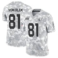 A.Cardinals #81 Travis Vokolek Player Camo Salute to Service Limited PETTCS Stitched Jerseys