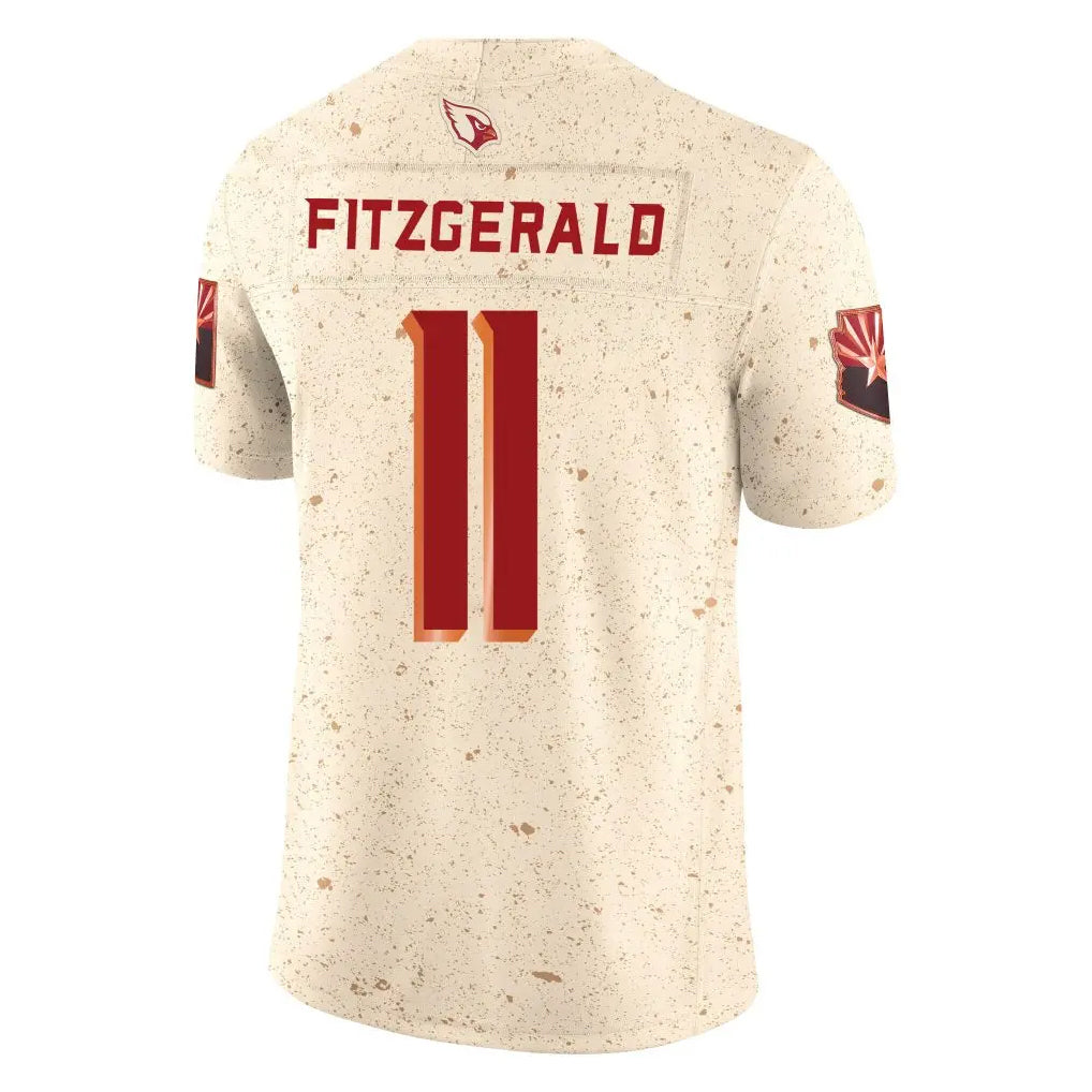 A.Cardinals #11 Larry Fitzgerald Player Cream Rivalries Collection Vapor Limited Home Game PETTCS Stitched Jerseys