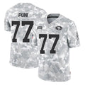 SF.49ers #77 Dominick Puni Player Arctic Camo Limited Salute To Service Home Game PETTCS Stitched Jerseys