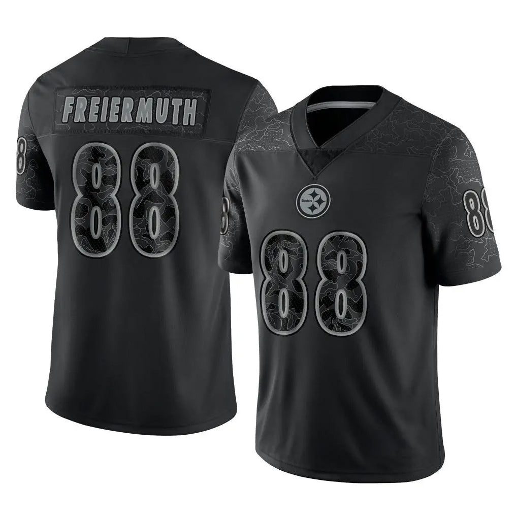 P.Steelers #88 Pat Freiermuth Player Black Reflective Limited Home Game PETTCS Stitched Jerseys