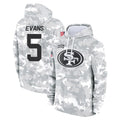 SF.49ers #5 Mike Evans Player Arctic Camo Limited Salute to Service Pullover Hoodies Game PETTCS Stitched Jerseys