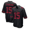 SF.49ers #15 De'Zhaun Stribling Player Black Alternate Home Game PETTCS Stitched Jerseys