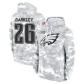 P.Eagles #26 Saquon Barkley Player Arctic Camo Salute to Service Pullover Hoodies Limited Game PETTCS Stitched Jerseys