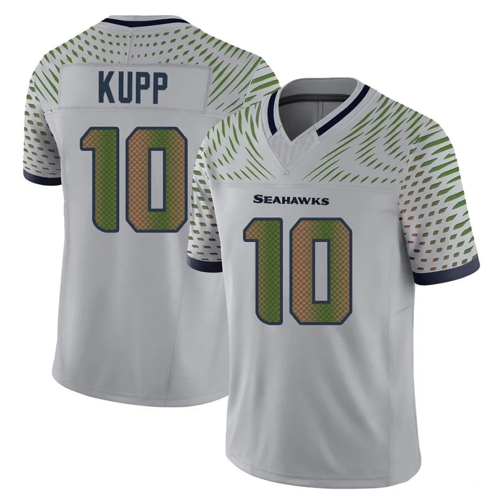 S.Seahawks #10 Cooper Kupp Player Grey Limited 2025 Rivalries Collection Home Game PETTCS Stitched Jerseys