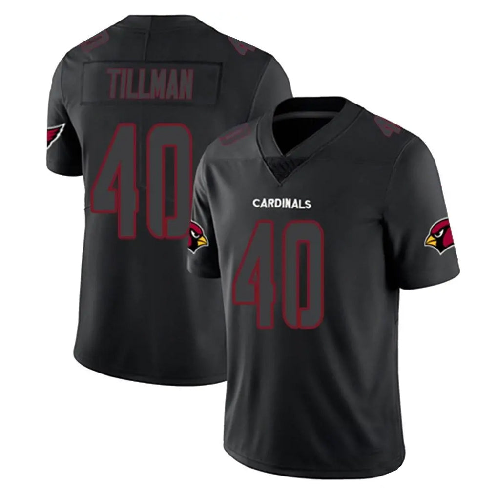 A.Cardinals #40 Pat Tillman Player Black Impact Limited Home Game PETTCS Stitched Jerseys