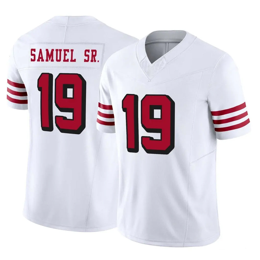 SF.49ers #19 Deebo Samuel Sr. Player White Limited Alternate Vapor F.U.S.E. Home Game PETTCS Stitched Jerseys