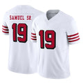 SF.49ers #19 Deebo Samuel Sr. Player White Limited Alternate Vapor F.U.S.E. Home Game PETTCS Stitched Jerseys