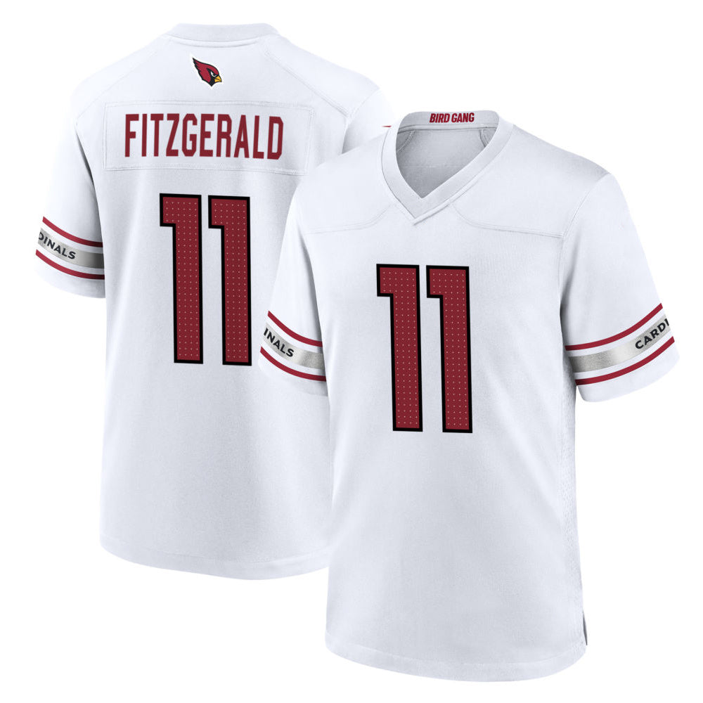A.Cardinals #11 Larry Fitzgerald Player White Home Game PETTCS Stitched Jerseys