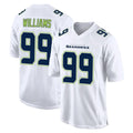 S.Seahawks #99 Leonard Williams Player White Tundra Fashion Home Game PETTCS Stitched Jerseys