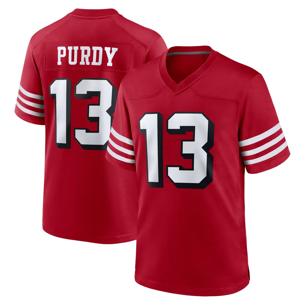 SF.49ers #13 Brock Purdy Player Red Limited Alternate Home Game PETTCS Stitched Jerseys