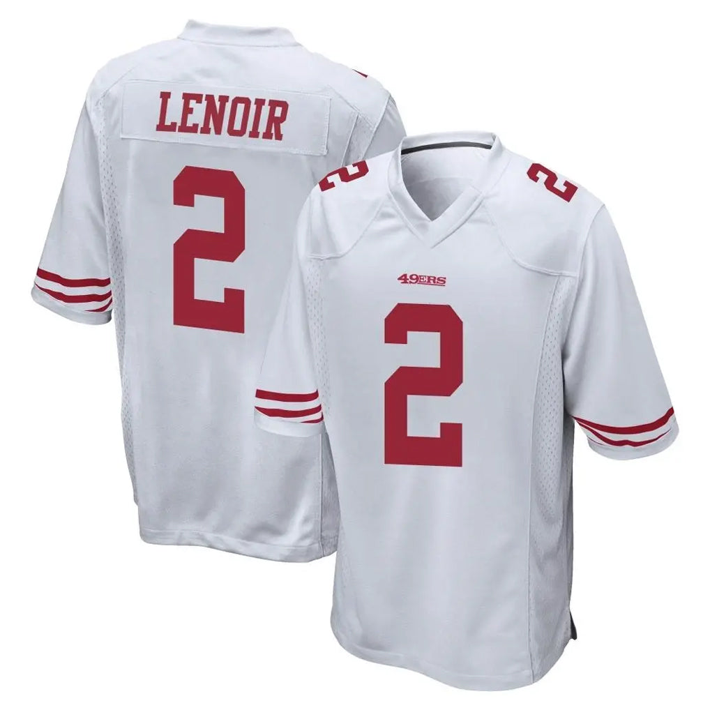 SF.49ers #2 Deommodore Lenoir Player White Home Game PETTCS Stitched Jerseys