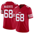 SF.49ers #68 Colton McKivitz Player Red Limited Vapor F.U.S.E. Home Game PETTCS Stitched Jerseys