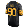 P.Steelers #90 T.J. Watt Player Black Color Rush Home Game PETTCS Stitched Jerseys