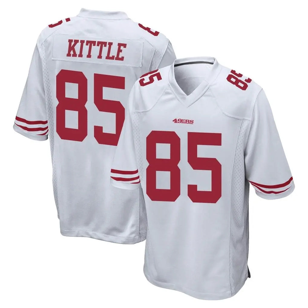 SF.49ers #85 George Kittle Player White Home Game PETTCS Stitched Jerseys