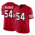 SF.49ers #54 Fred Warner Player Red Limited Alternate Vapor F.U.S.E. Home Game PETTCS Stitched Jerseys