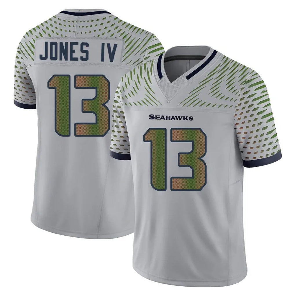 S.Seahawks #13 Ernest Jones IV Player Grey Limited 2025 Rivalries Collection Home Game PETTCS Stitched Jerseys
