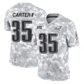 P.Eagles #35 Michael Carter II Player Arctic Camo Salute to Service Limited Game PETTCS Stitched Jerseys